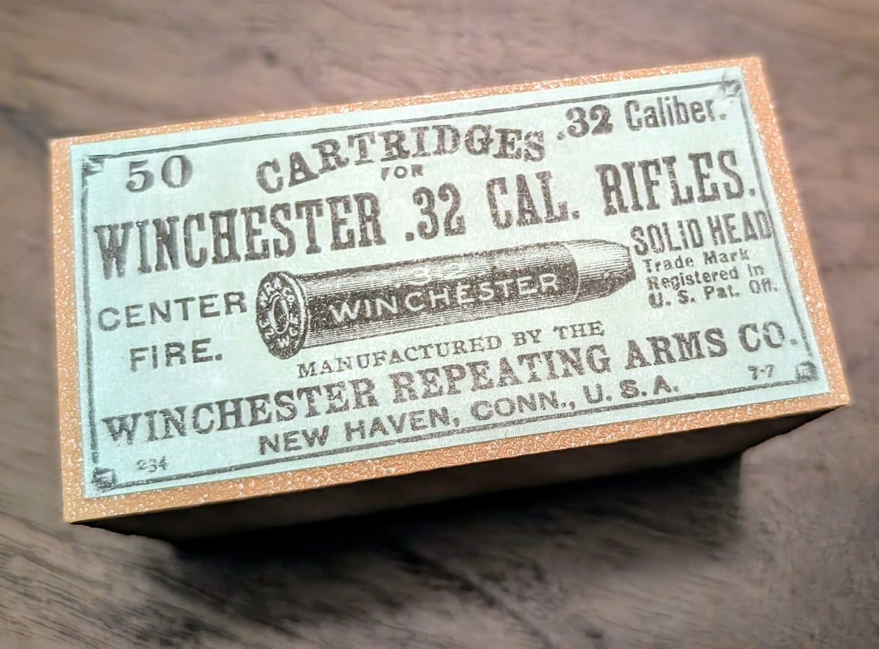 Cartridge Box: All-Plastic .32-20 Winchester (.32 WCF), 50-Round Vintage Style