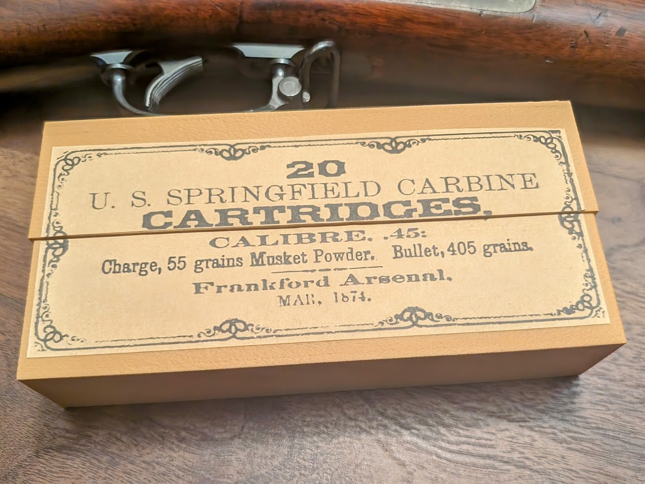 Cartridge Box: All-Plastic .45-70 Springfield Rifle, 20 Round