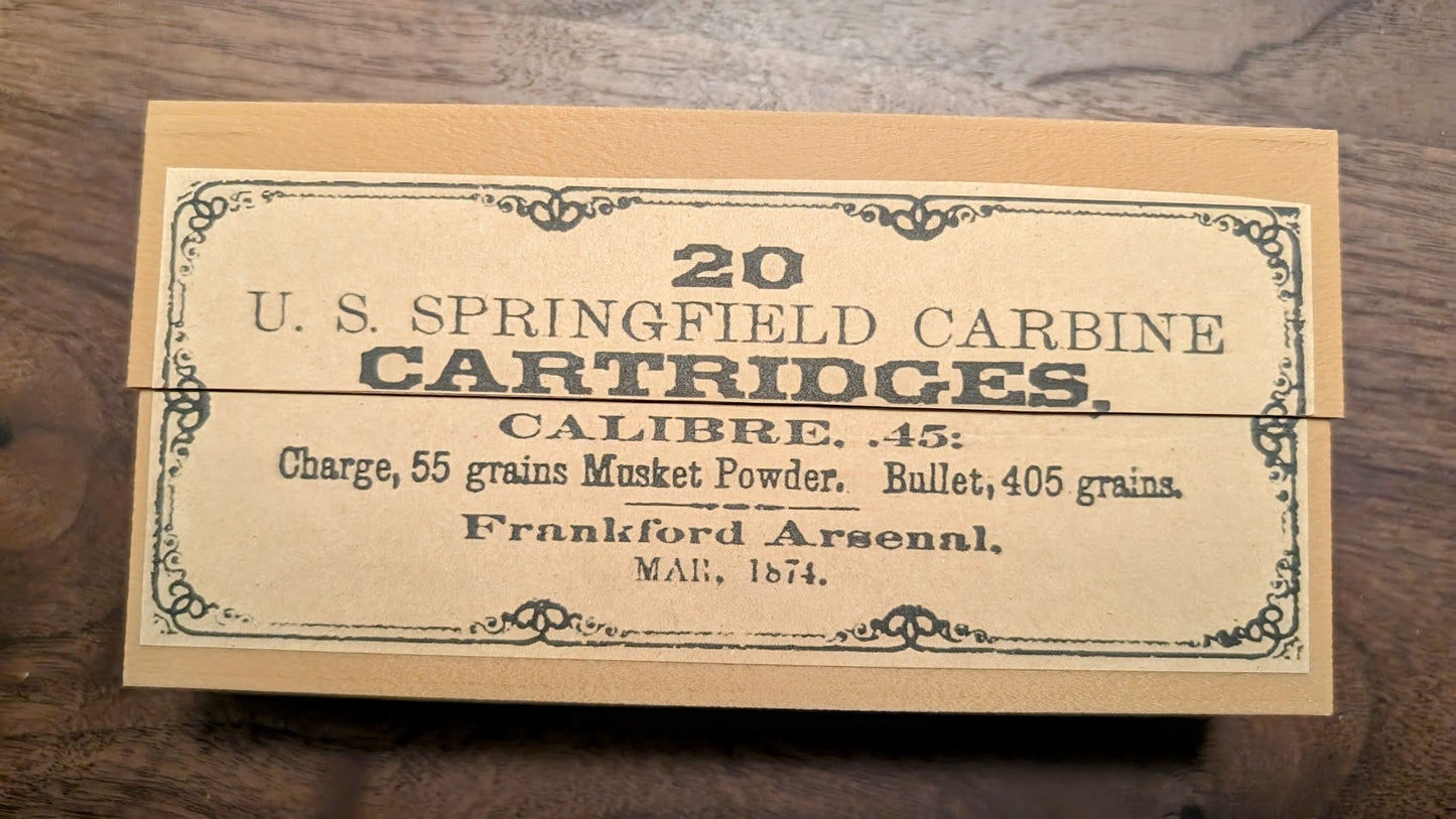 Cartridge Box: All-Plastic .45-70 Springfield Rifle, 20 Round