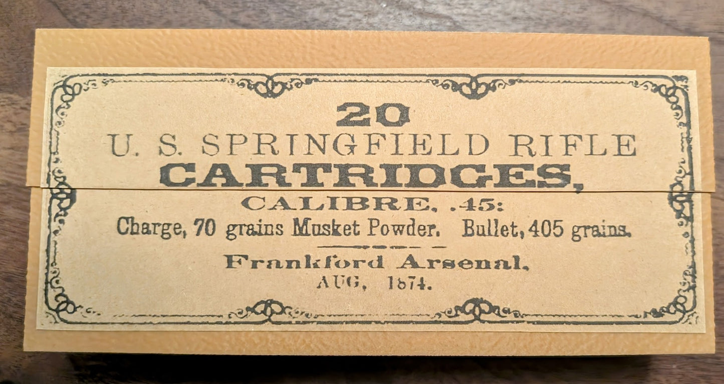 Cartridge Box: All-Plastic .45-70 Springfield Rifle, 20 Round