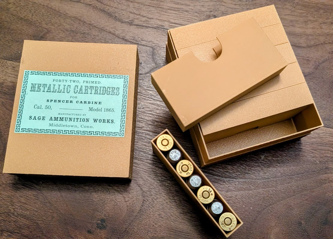 Cartridge Box: All-Plastic Spencer Rifle or Carbine .45 Colt and .44/40, 42-Round with 7-Round Sleeves