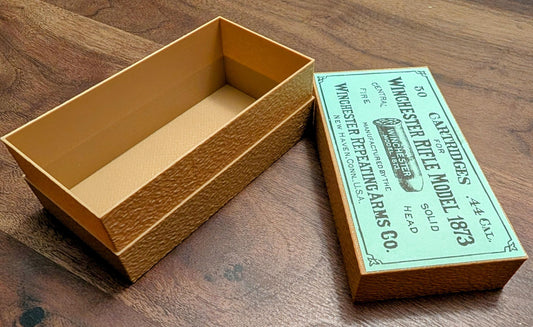 Cartridge Box: All-Plastic Vintage Style .45 Colt, .44 Henry, .44-40, & Others, 50-Round