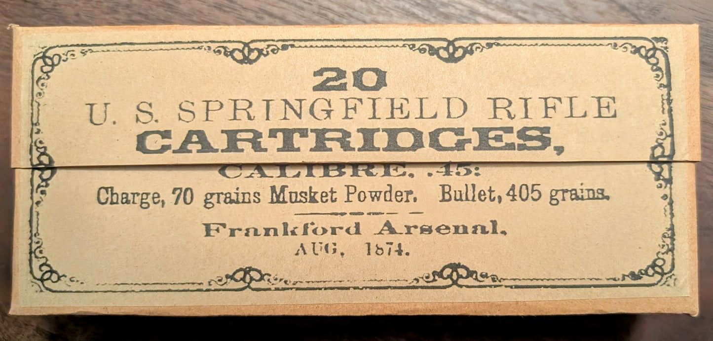 Cartridge Box: .45-70 Springfield Rifle, 20 Round