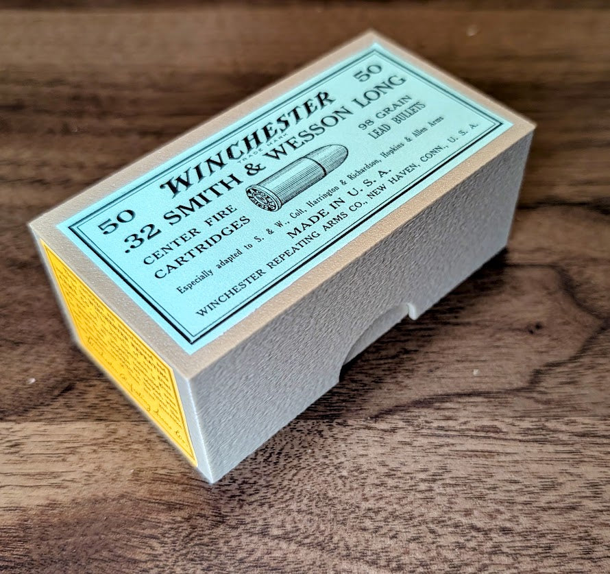 Cartridge Box: All-Plastic Vintage Style .32 S&W Long/Short, 50-Round