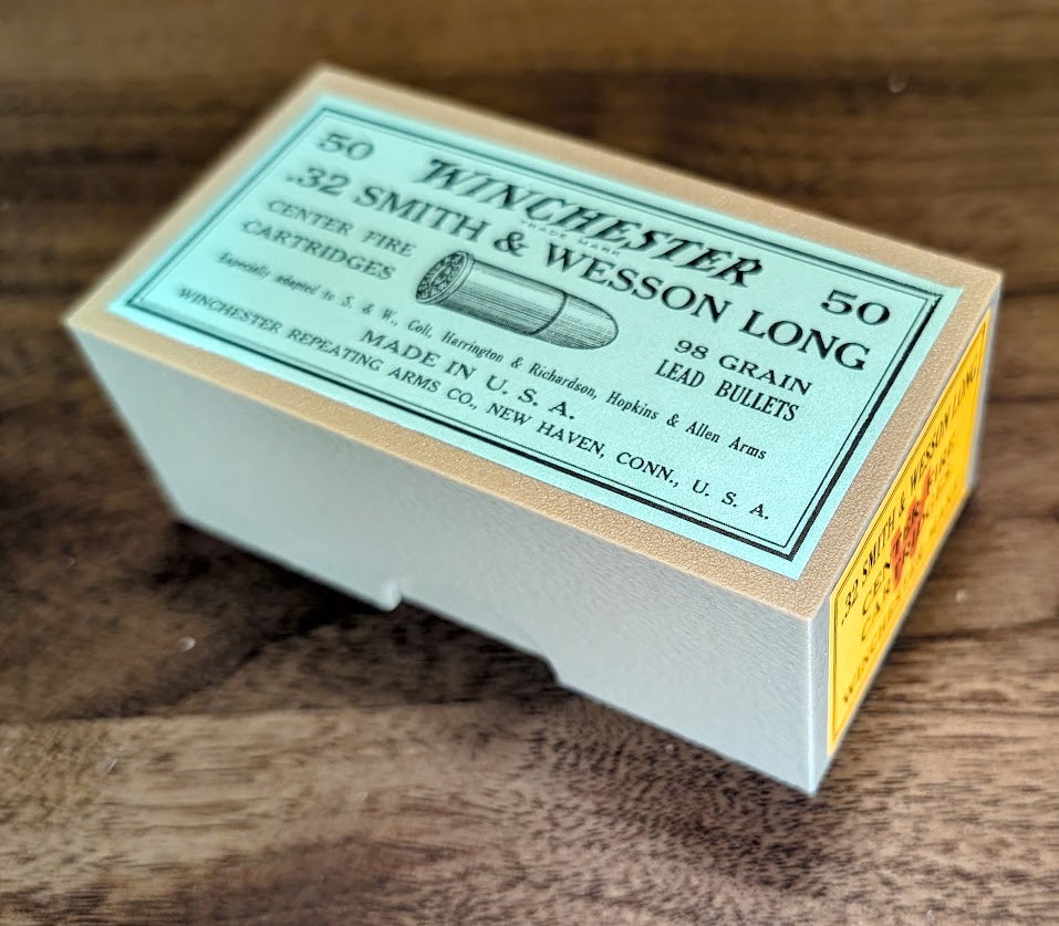 Cartridge Box: All-Plastic Vintage Style .32 S&W Long/Short, 50-Round