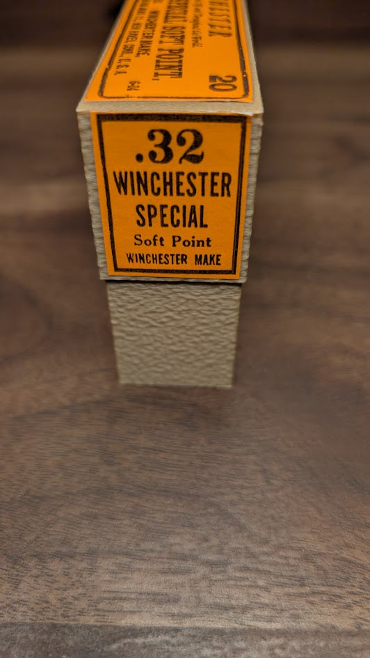 Rifle Cartridge Box: All-Plastic .32 Winchester Special with Vintage Style Label