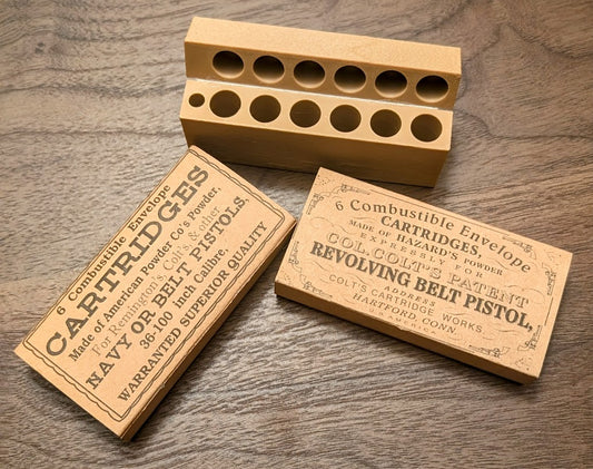 Cartridge Box: .36 Caliber with Cap Storage