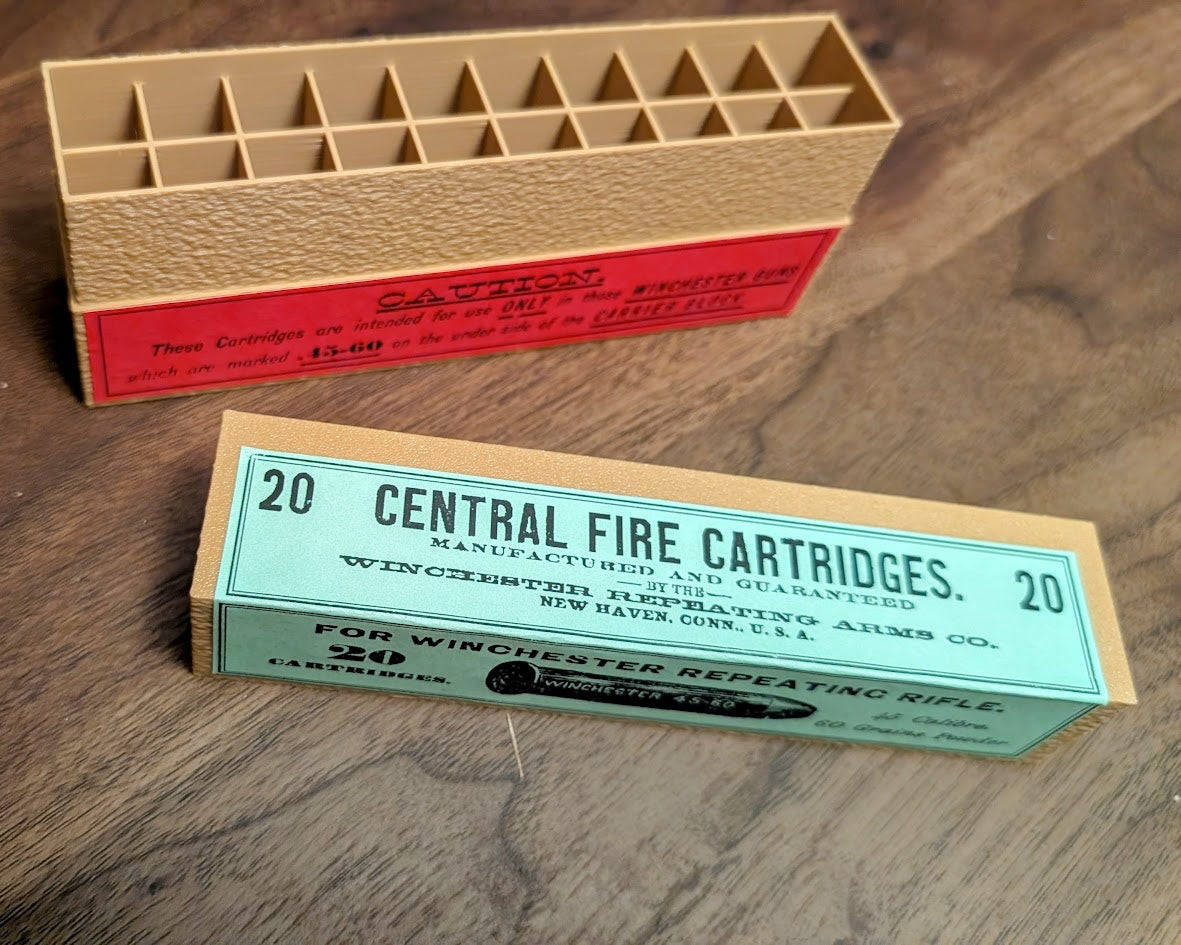 Cartridge Box: All-Plastic .45-60 Winchester Centerfire (WCF) 1876, 20 Round