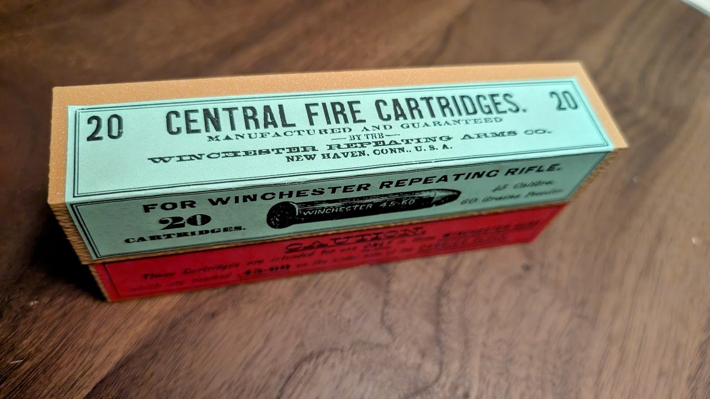 Cartridge Box: All-Plastic .45-60 Winchester Centerfire (WCF) 1876, 20 Round