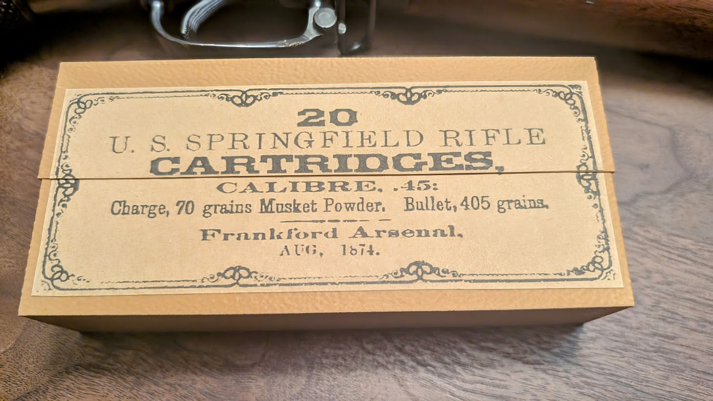 Cartridge Box: All-Plastic .45-70 Springfield Rifle, 20 Round
