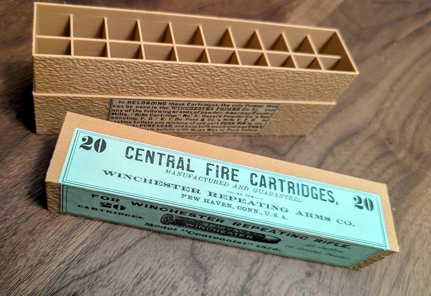 Cartridge Box: All-Plastic .45-75 Winchester Centerfire (WCF) 1876, 20 Round