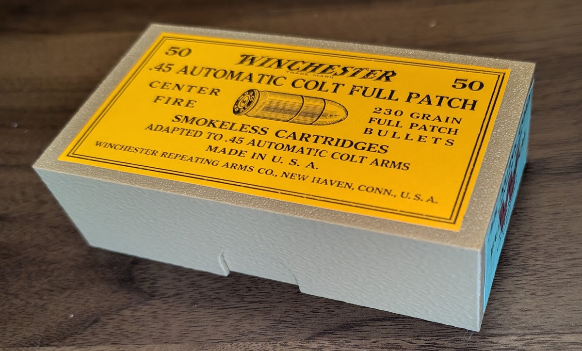 Cartridge Box: All-Plastic Vintage Style .45 ACP, 50-Round
