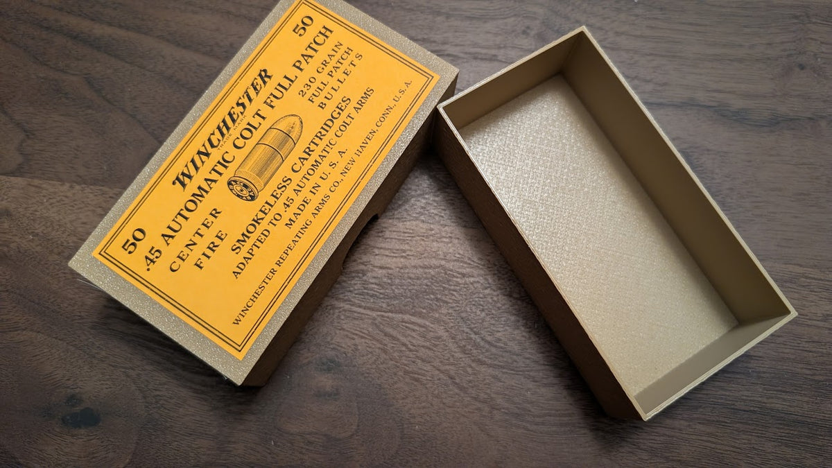 Cartridge Box: All-Plastic Vintage Style .45 ACP, 50-Round