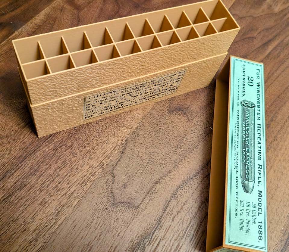 Cartridge Box: All-Plastic 50-110, 20 Round, Also Fits 50-90 Sharps for Single Shot or Model 1886 Lever Actions