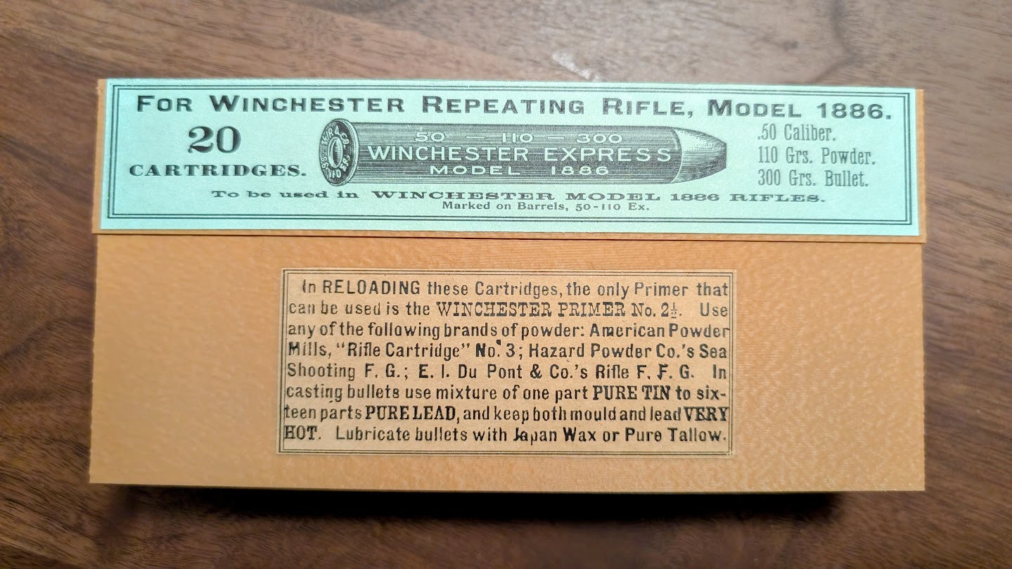 Cartridge Box: All-Plastic 50-110, 20 Round, Also Fits 50-90 Sharps for Single Shot or Model 1886 Lever Actions