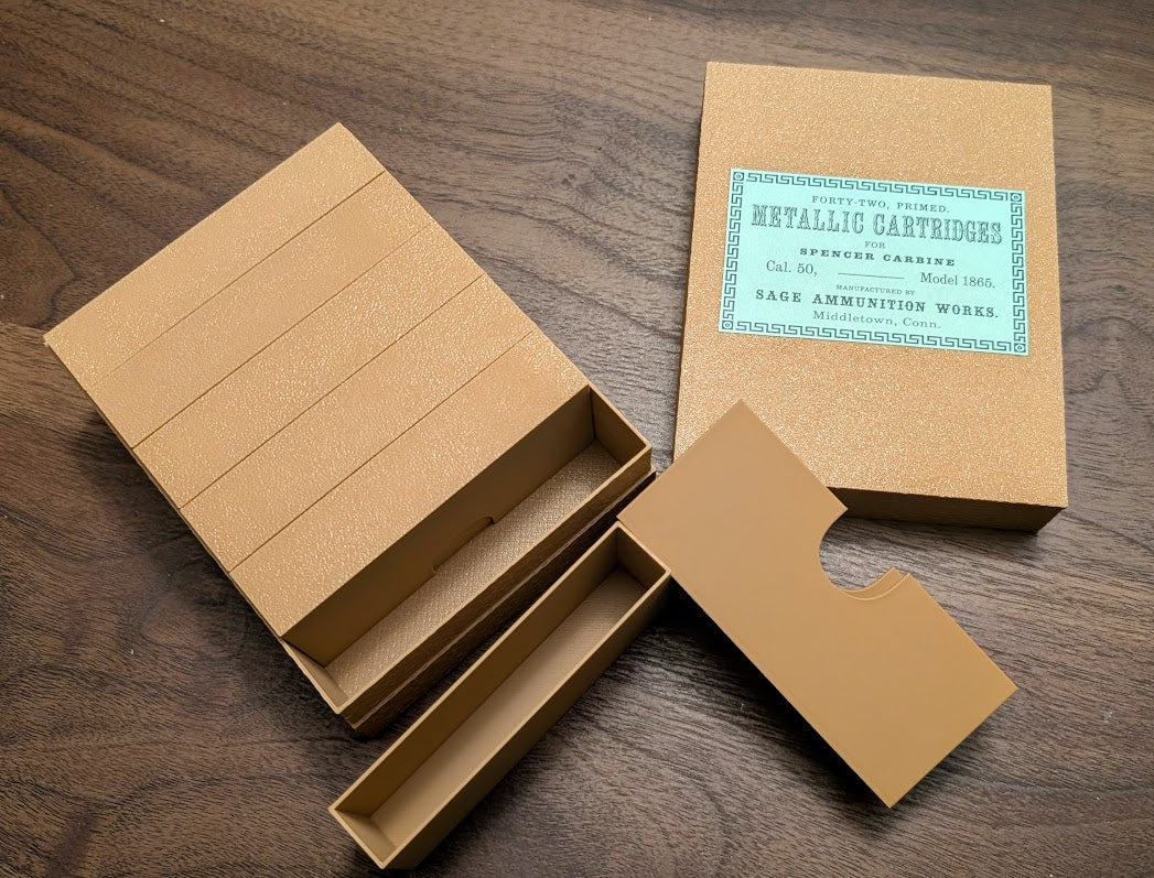Cartridge Box: All-Plastic Spencer Rifle or Carbine .56-50, 42-Round with 7-Round Sleeves