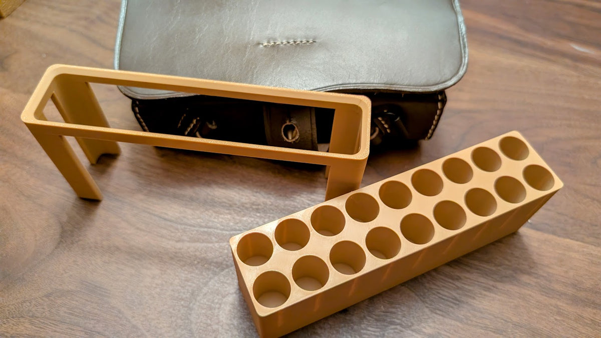 Skirmish Tubes Block:  18-Shot .58 Cal. Musket Tube Block for Leather Boxes