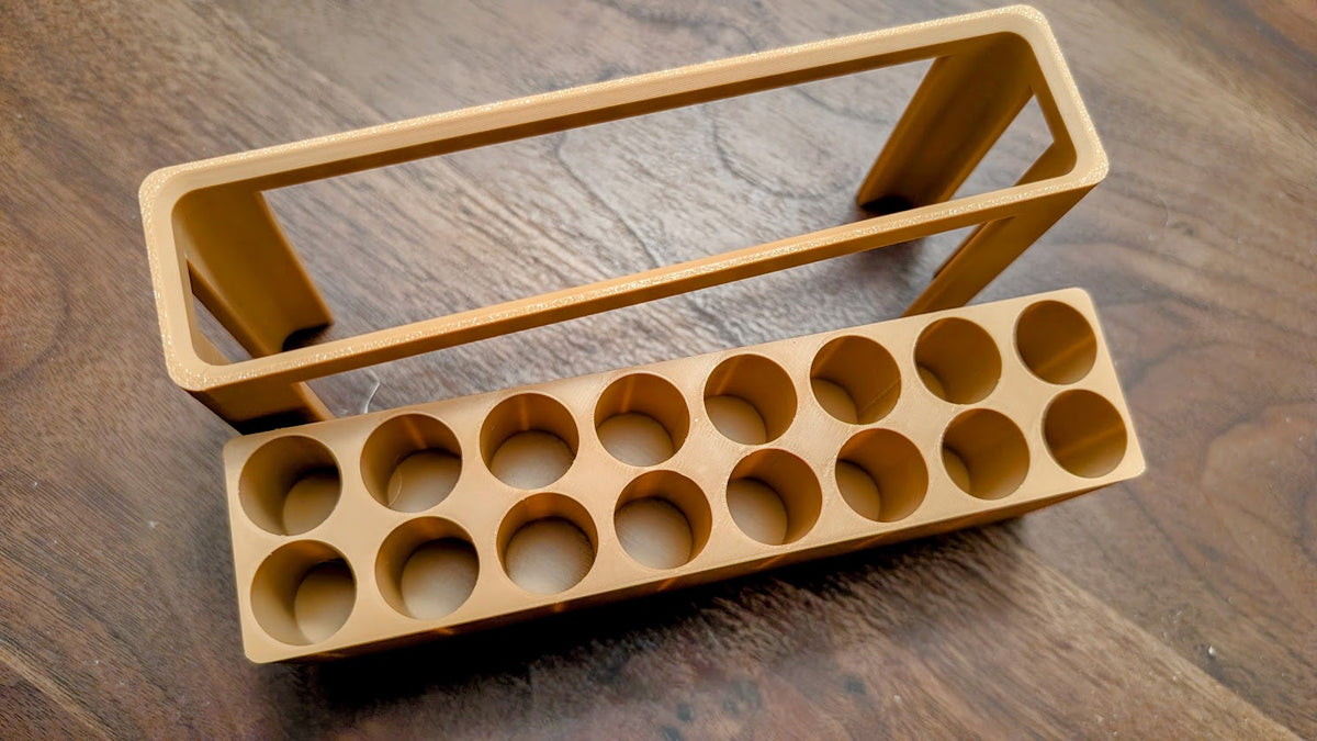 Skirmish Tubes Block:  16-Shot .69 Cal. Musket Tube Block for Leather Boxes