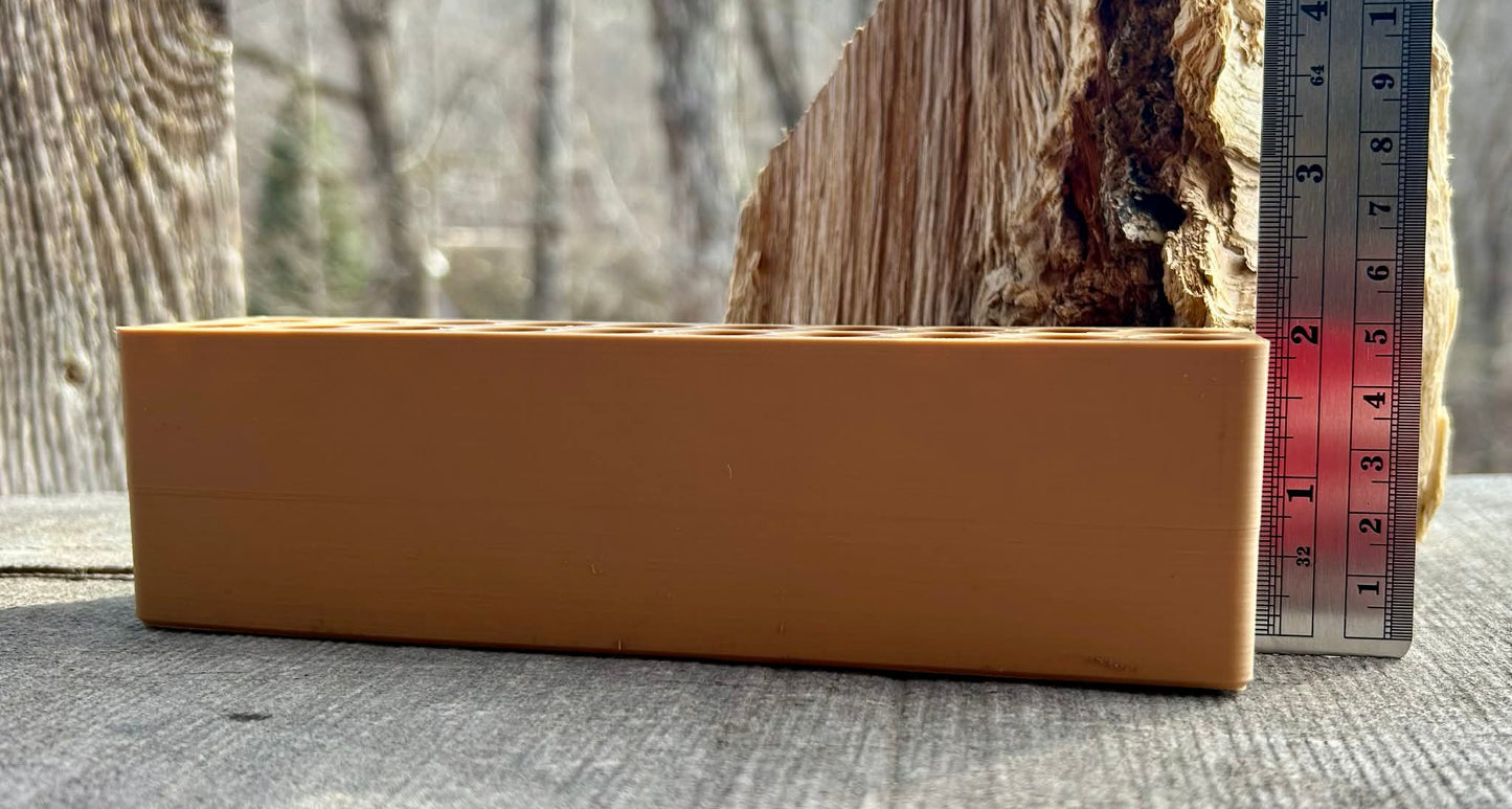 Smith Carbine Cartridge Block for Carbine Cartridge Boxes, Holds 20 Rubber/Plastic Smith Tubes (Block Only)