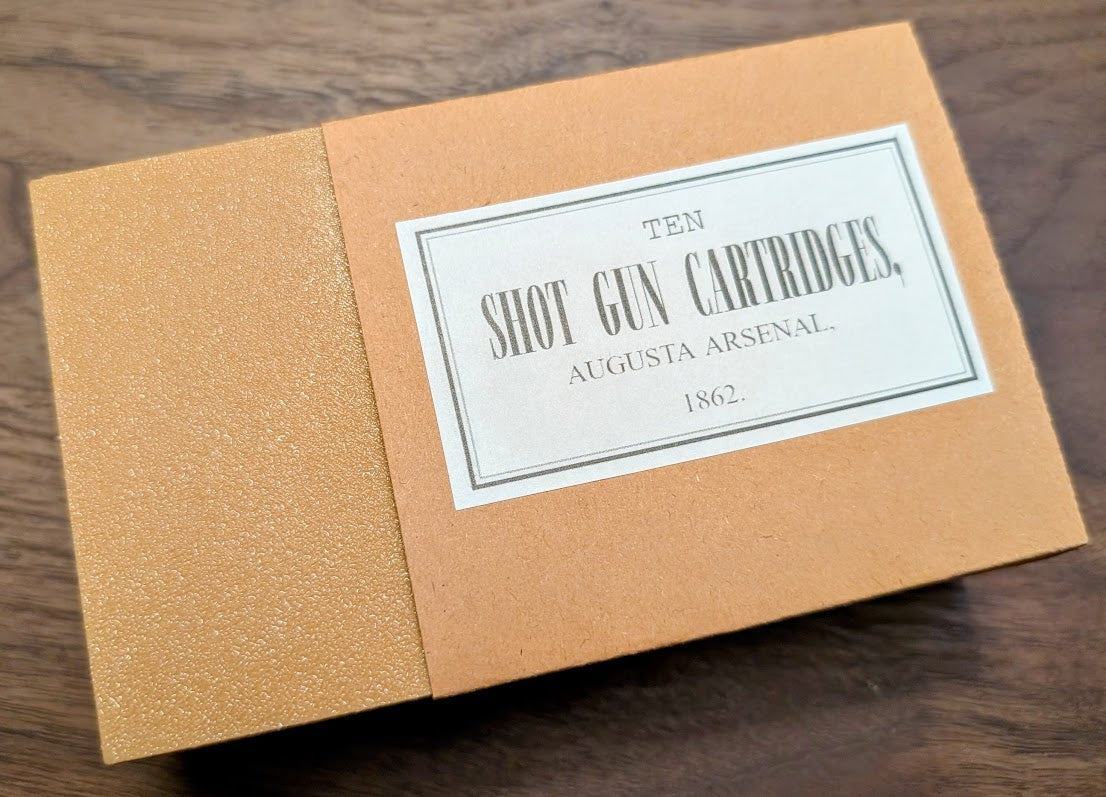 Paper Cartridge Boxes: 20-Gauge, 5/10 Round, for LeMat, Muzzleloading Shotguns