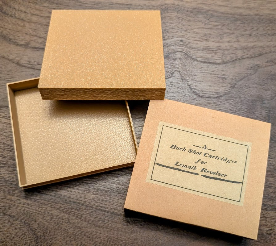 Paper Cartridge Boxes: 20-Gauge, 5/10 Round, for LeMat, Muzzleloading Shotguns