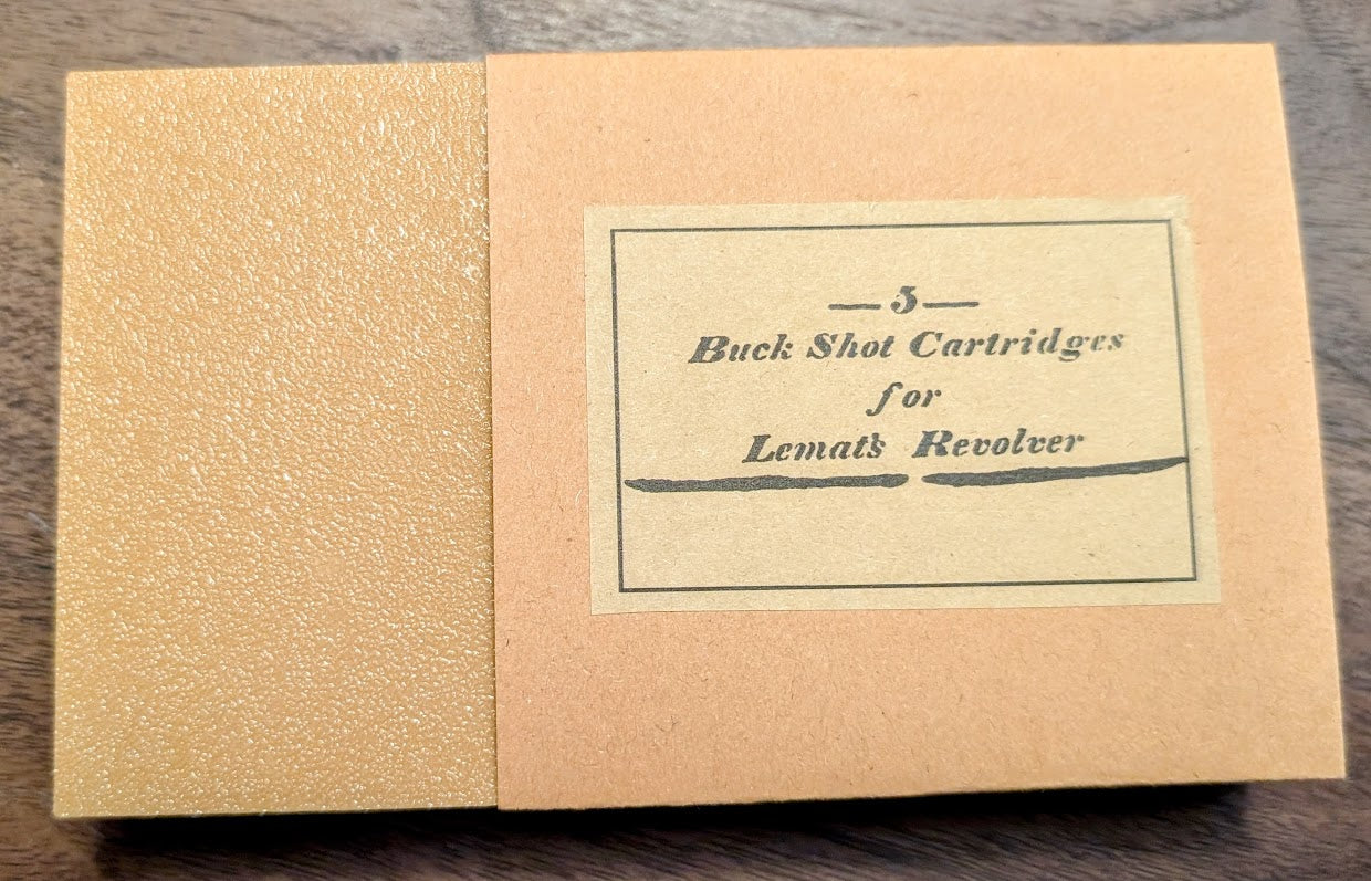 Paper Cartridge Boxes: 20-Gauge, 5/10 Round, for LeMat, Muzzleloading Shotguns