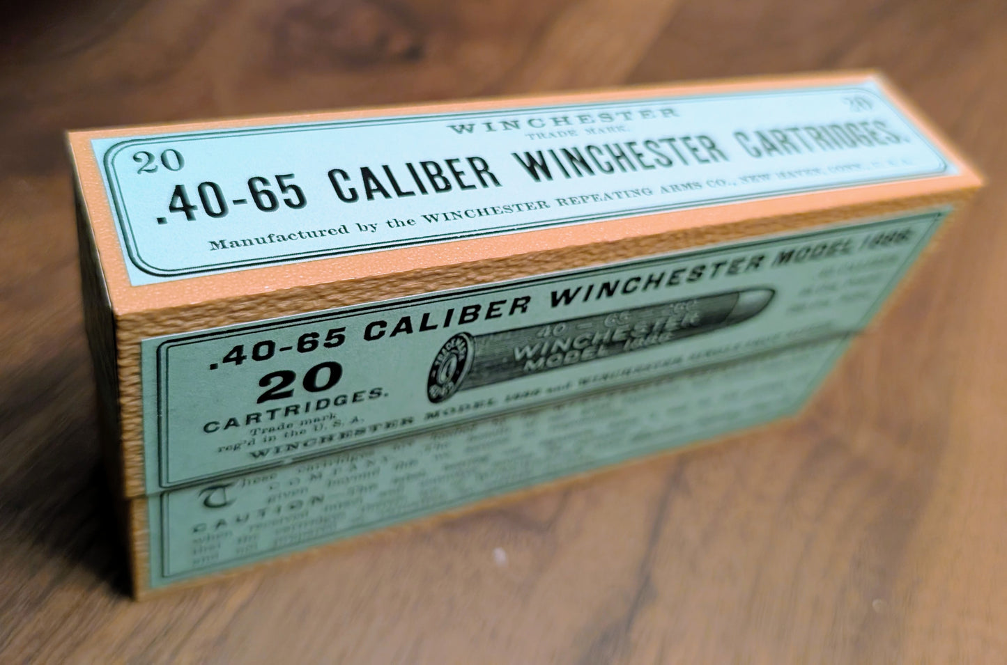 Cartridge Box: All-Plastic .40-65 WCF, 20 Round