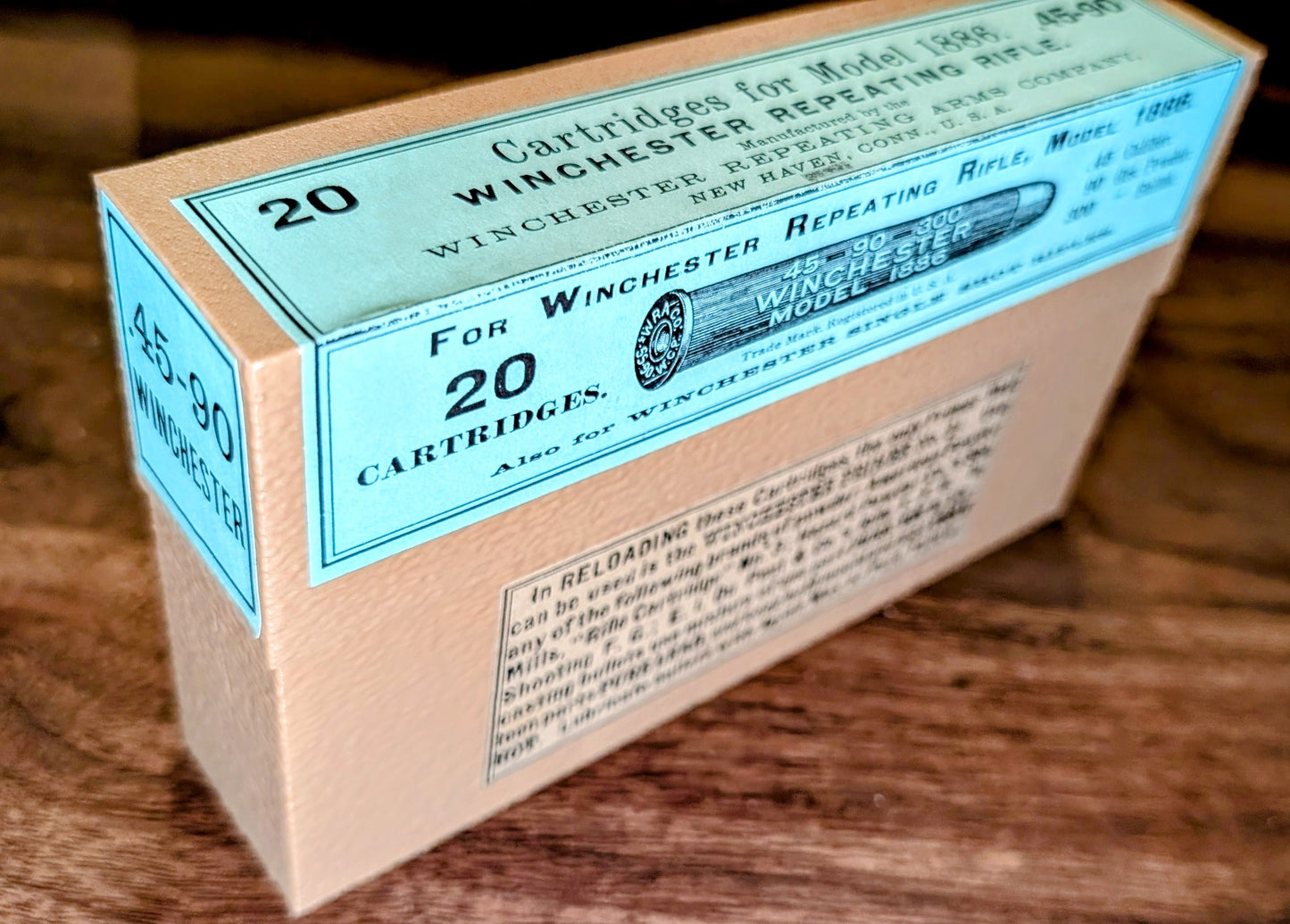 Cartridge Box: All-Plastic .45-90 Sharps (WCF), 20 Round