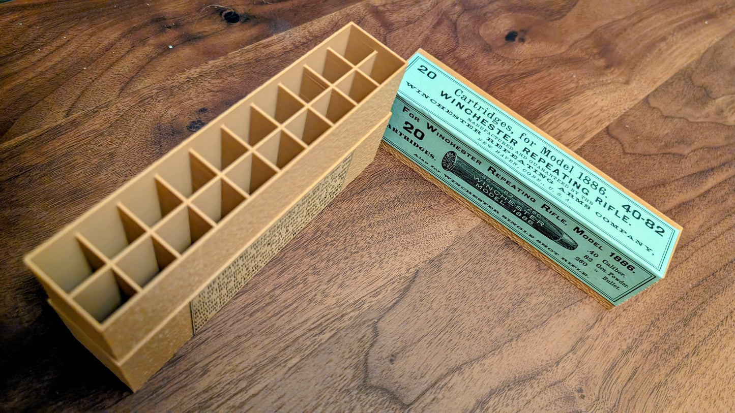 Cartridge Box: All-Plastic .40-82 WCF, 20 Round