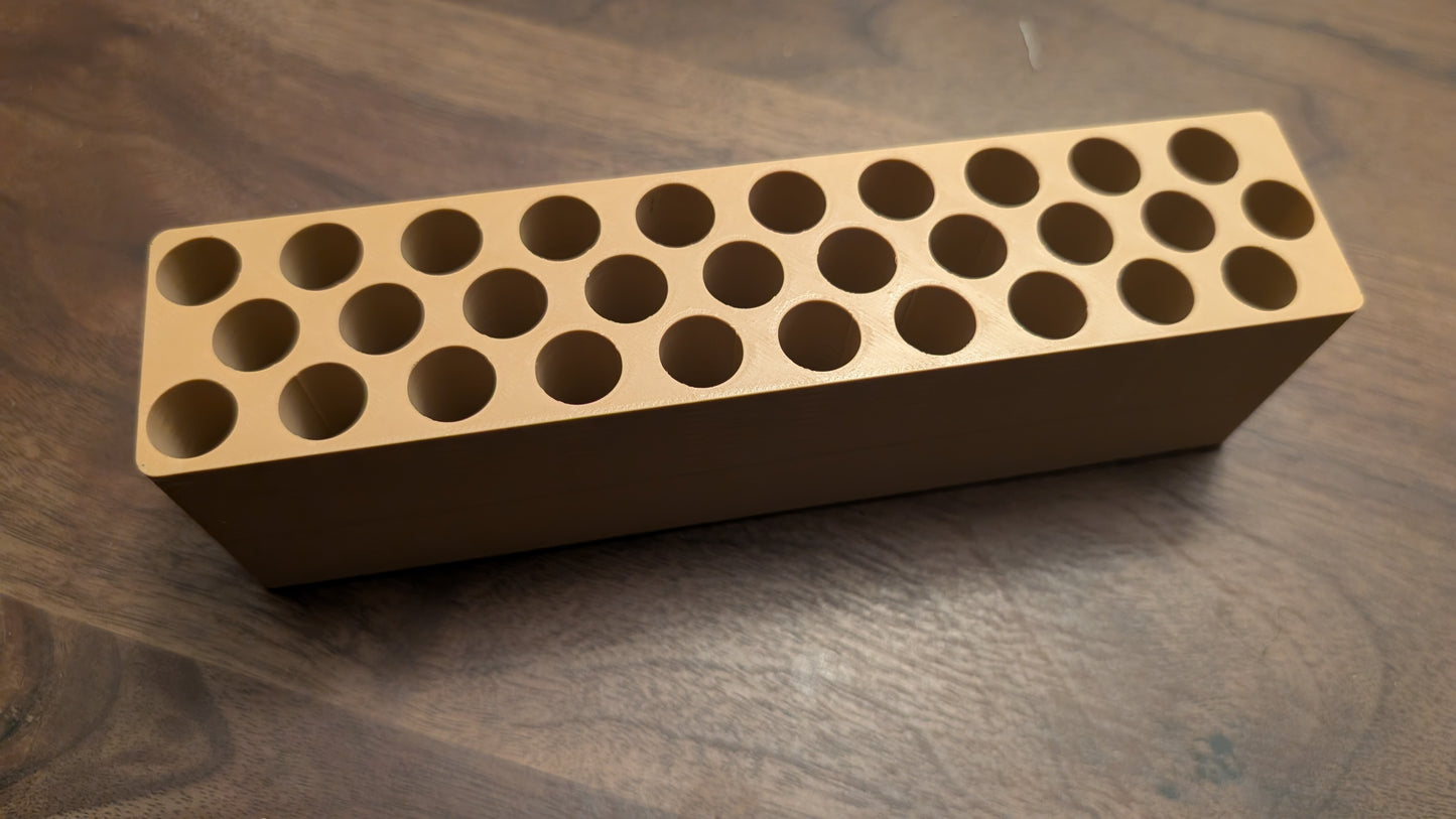 Cartridge Block, 30-round 45 Colt/44-40, for Leather Boxes, Block Only, for Henry, Spencer and similar rifles