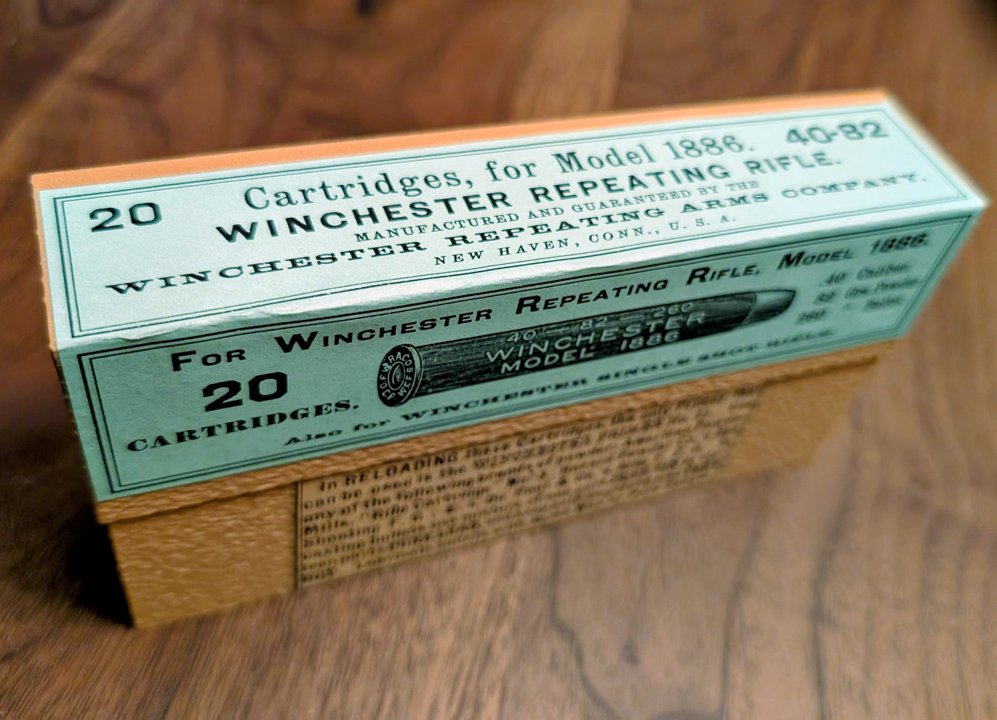 Cartridge Box: All-Plastic .40-82 WCF, 20 Round