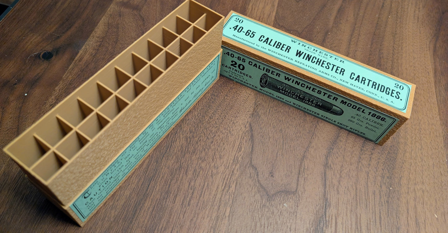 Cartridge Box: All-Plastic .40-65 WCF, 20 Round