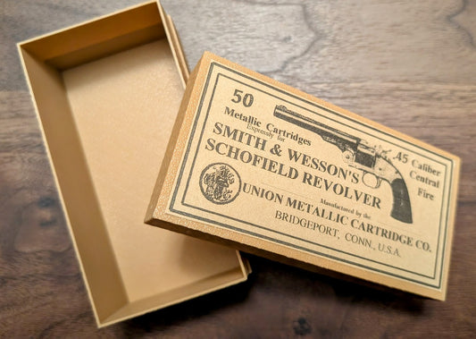 Cartridge Box: All-Plastic Vintage Style .45 Colt, .44 Henry, .44-40, & Others, 50-Round